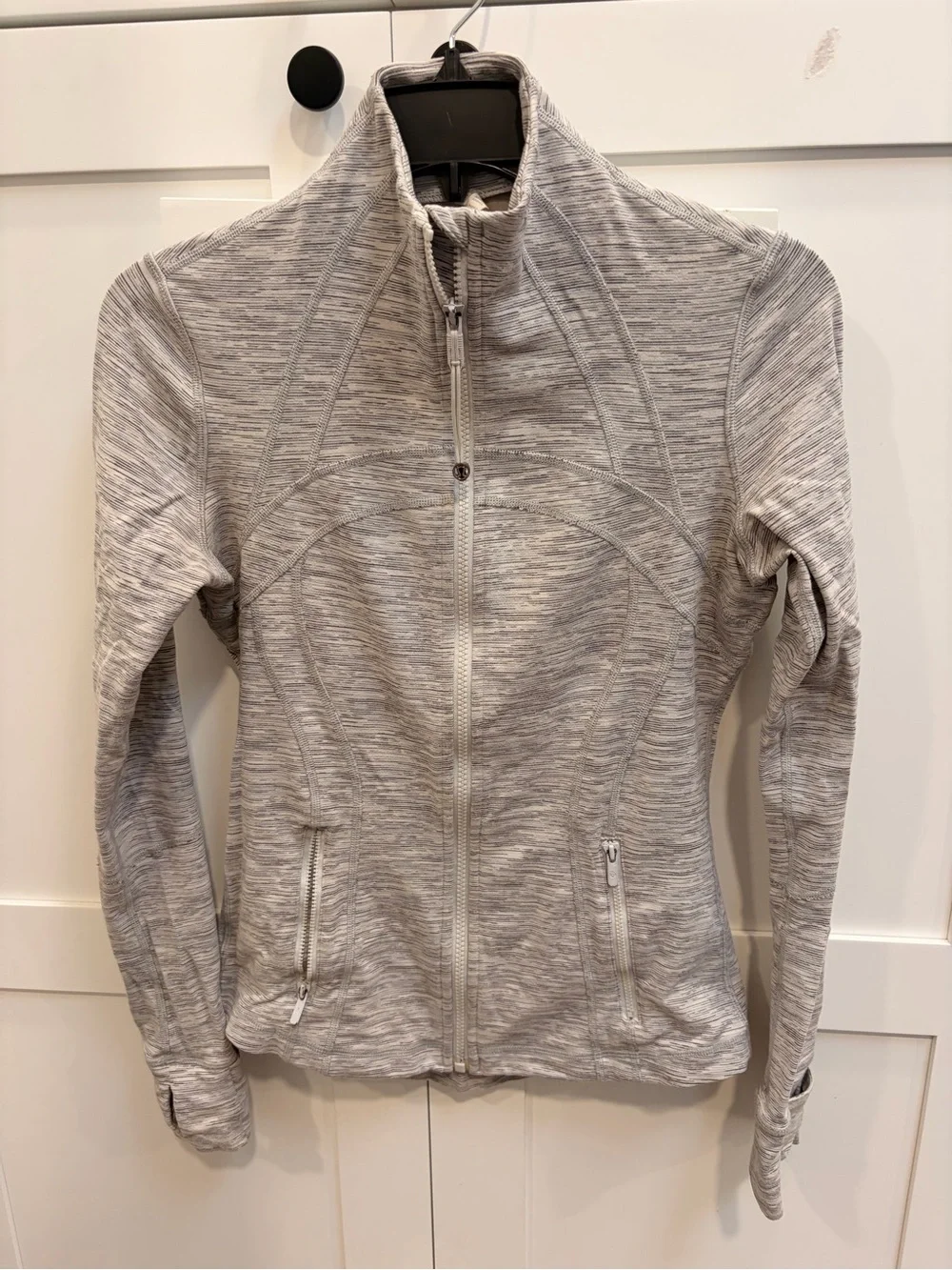 lululemon athletica Heathered Light Gray Zip-Up Utility Jacket